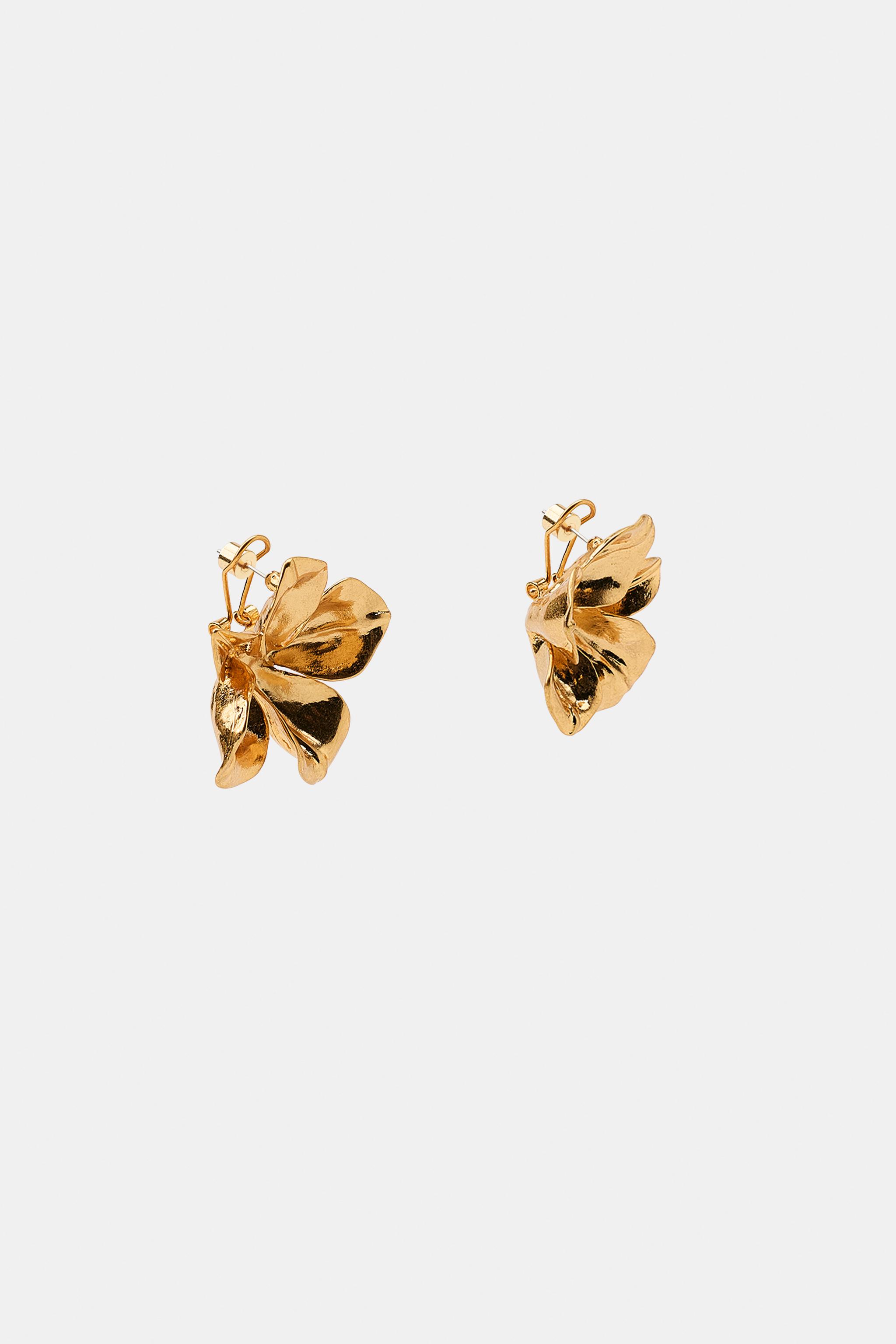 BOUCLES D'OREILLES FLEUR EN RELIEF